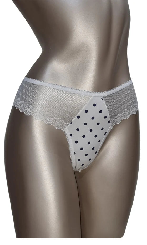 vit prickad tanga