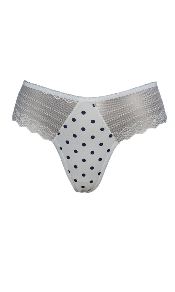 vit prickad tanga